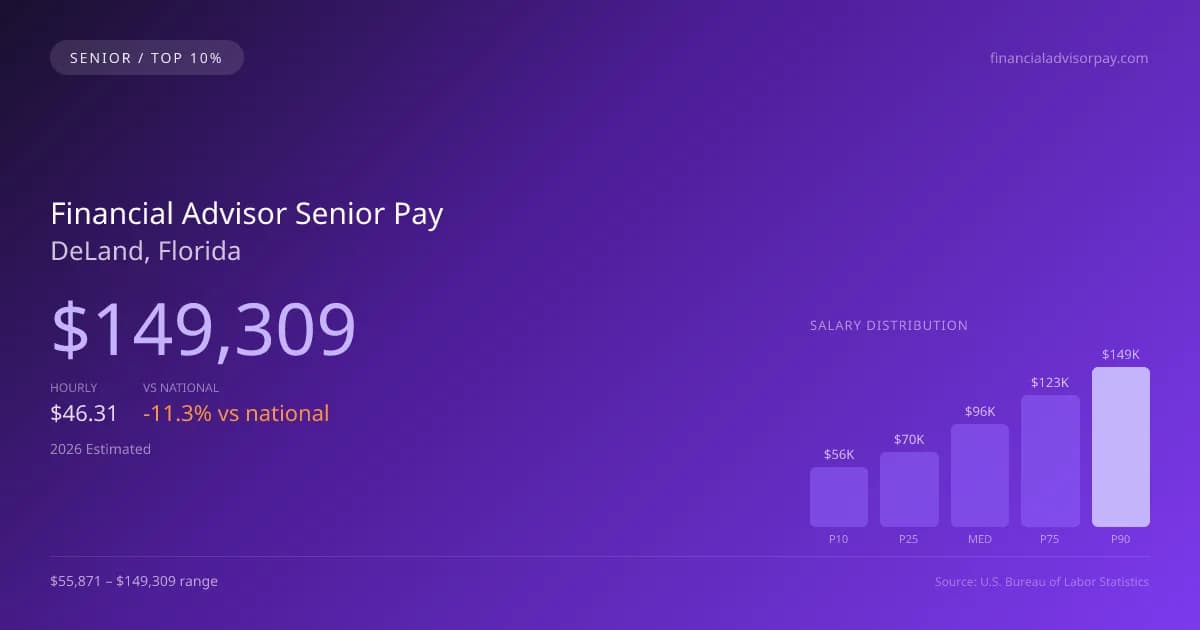 Financial Advisor Senior Salary in DeLand, FL — 2026 est., based on 2025 BLS