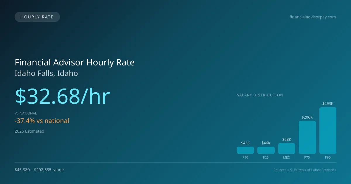 Financial Advisor Hourly Rate in Idaho Falls, ID — 2026 est., based on 2025 BLS